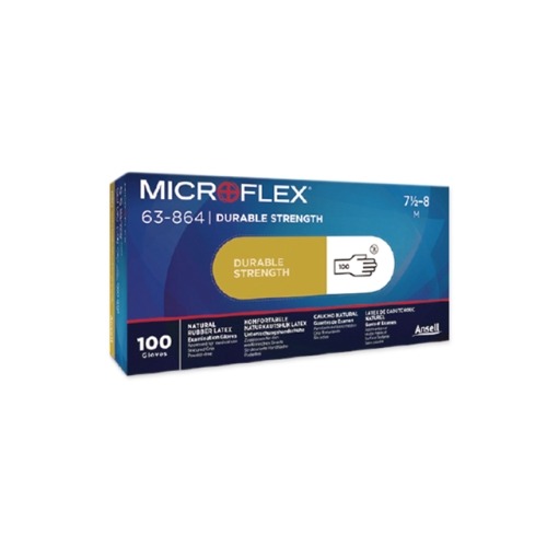 MICROFLEX, 63-864, Durable latex exam glove, 식품용 라텍스 글러브