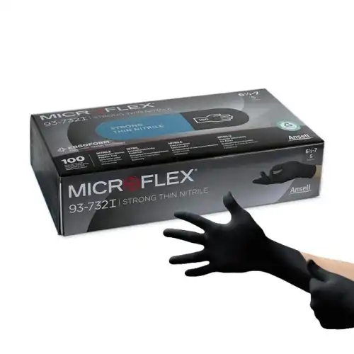 MICROFLEX, 93-732I, Black Nitrile Glove, 식품용 블랙 니트릴 글러브