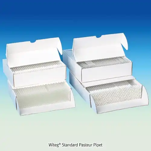 Witeg® Standard Pasteur Pipet, Disposable Glass, L150 & 230mmWith Long Tip, High-quality, , 표준 파스츄어 피펫