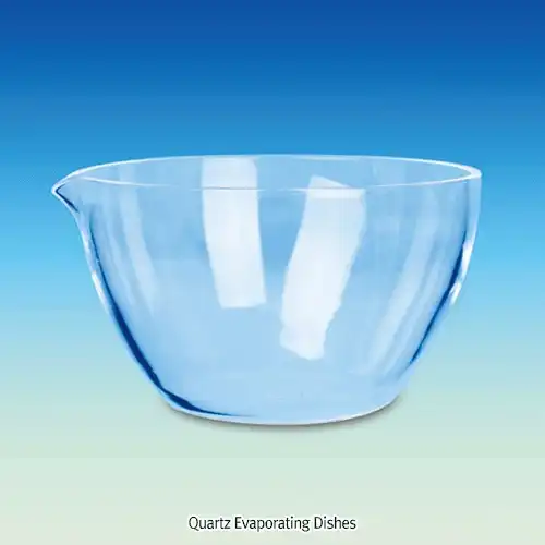 Witeg® Quartz Evaporating Dish, up to 1,250°C, 10~320ml, 석영 증발접시