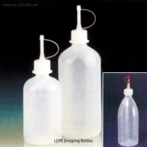 Witeg®, VITLAB® 10 ~ 1,000ml LDPE Dispensing/Dropping Bottle With Screwcap & Dispensing Tip-cap, -50°C+80/90°C Stable, LDPE 분주/드로핑 바틀