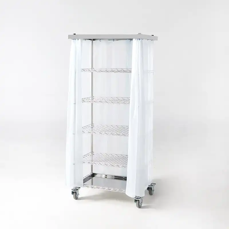 Wire Drying Rack with Curtain/ 이동식 초자 건조대, 커튼형 조립식